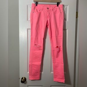 Gorgeous American Eagle Neon Pink Stretch skinny jeans